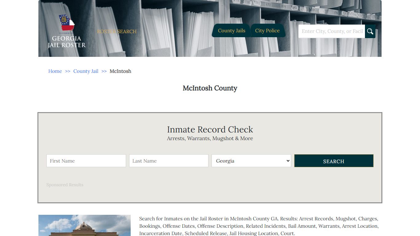 McIntosh County | Georgia Jail Inmate Search
