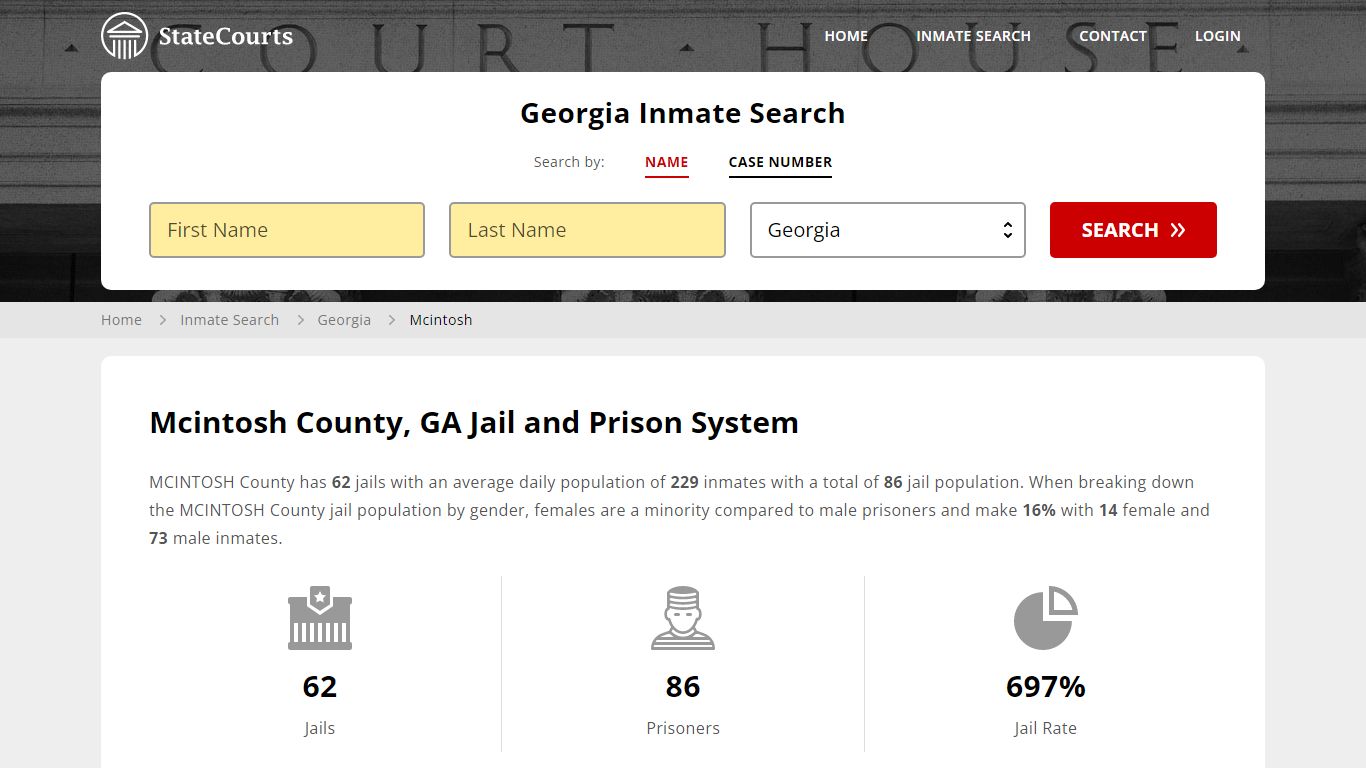 Mcintosh County, GA Inmate Search - StateCourts